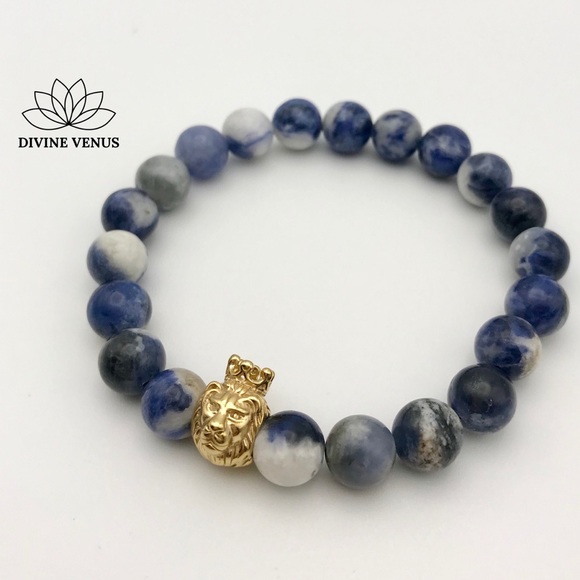 Lion Sodalite Stretch Bracelet - Picture 6 of 8